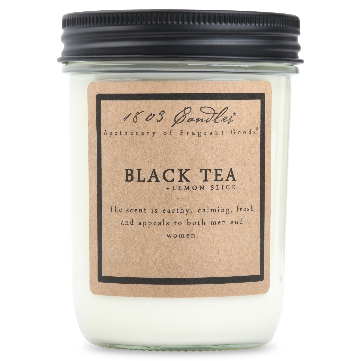 1803 Candle - Black Tea & Lemon Slice - 14 oz. Glass Jar