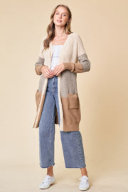Colorblock Sweater Cardigan