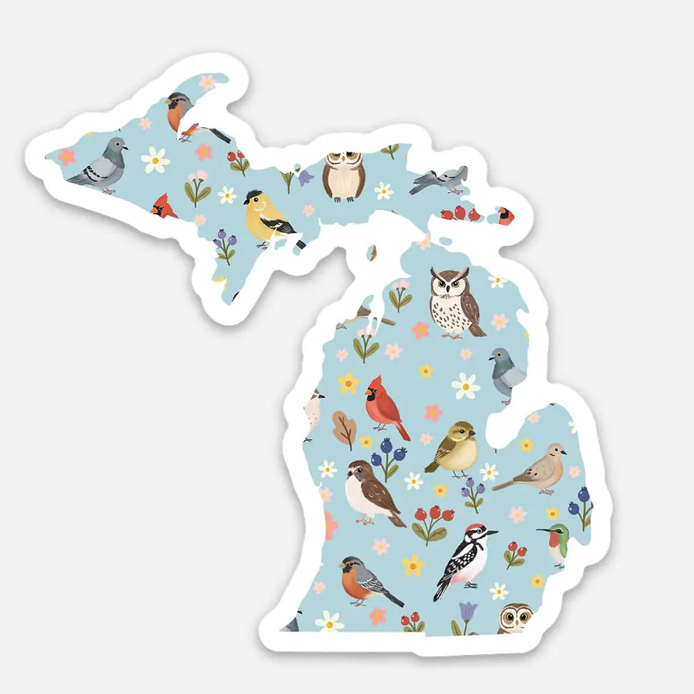 Michigan Birds Die Cut Sticker
