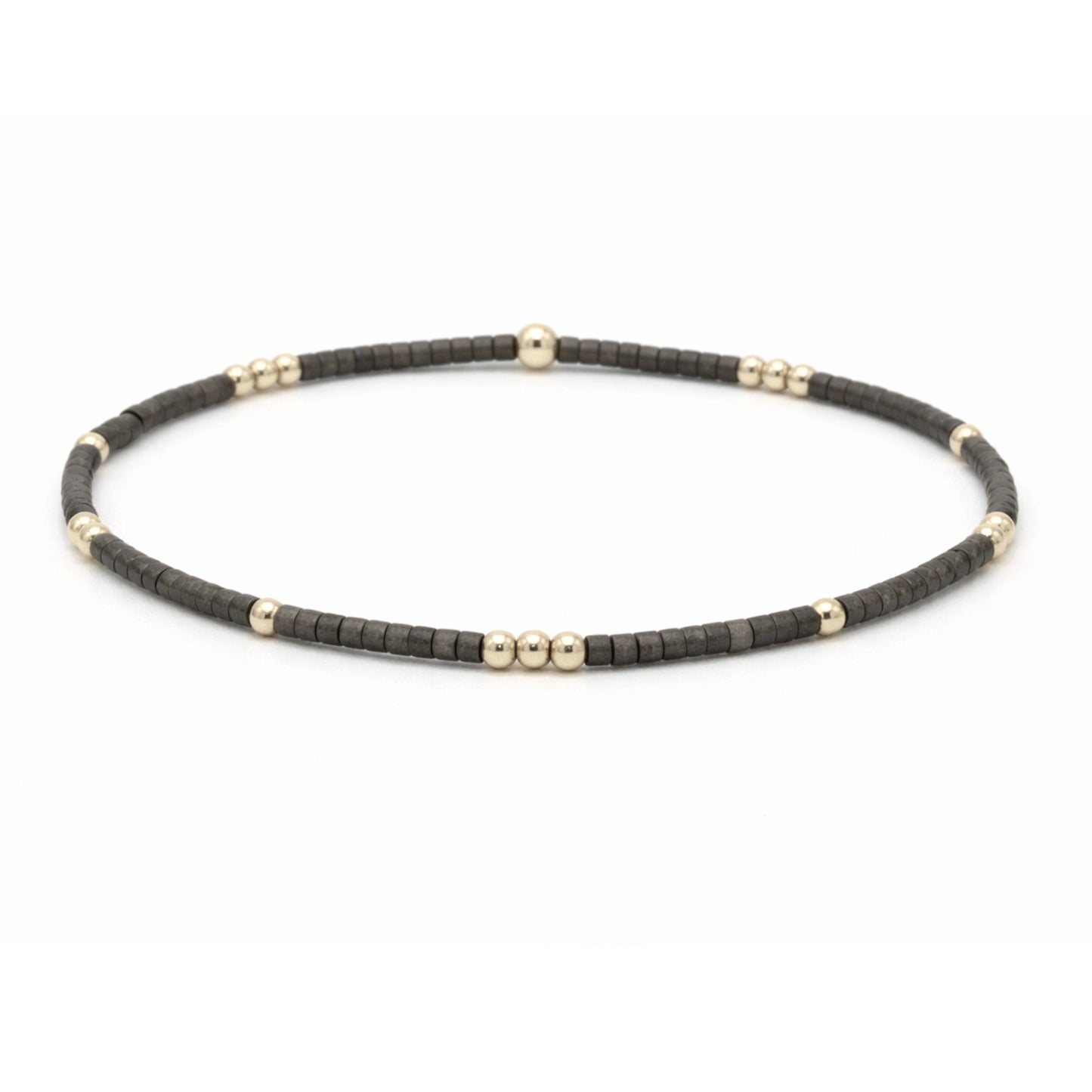 Newport Gold Filled Waterproof Bracelet in Graphite