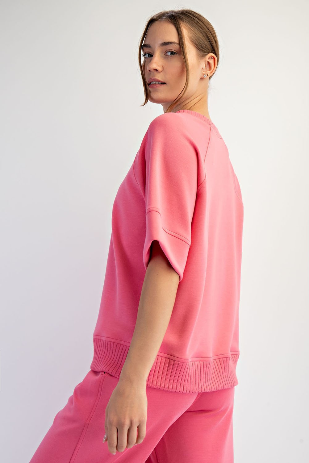 Modal Scuba Luxe Short Sleeve Top