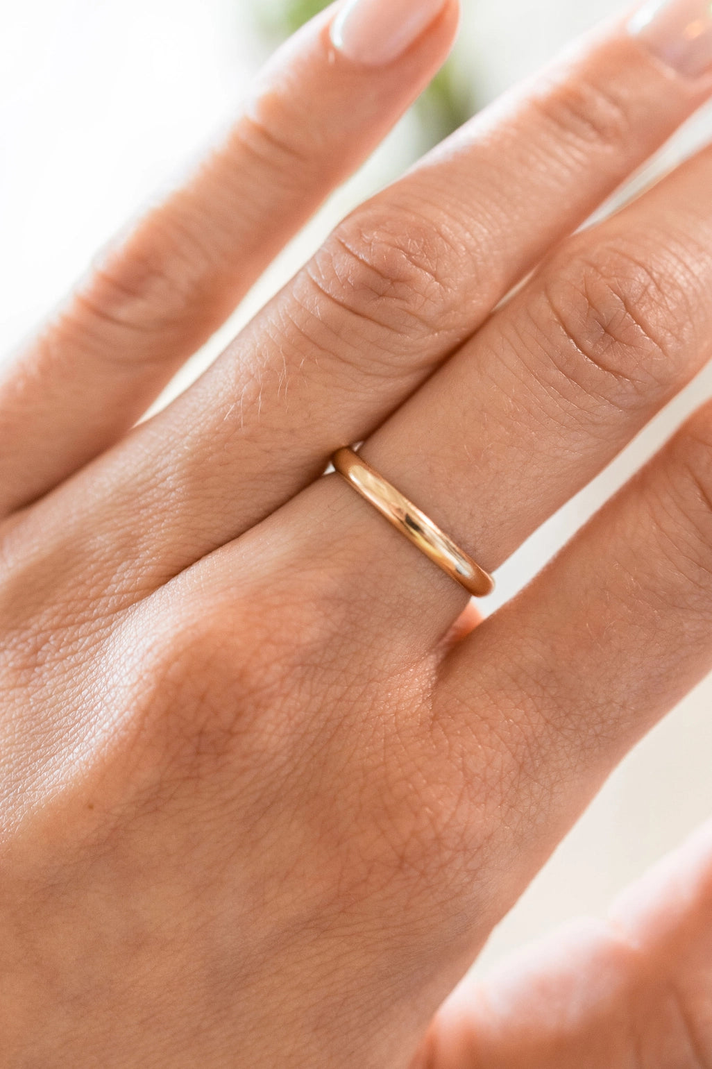 Thick Half Round Ring - Gold Filled