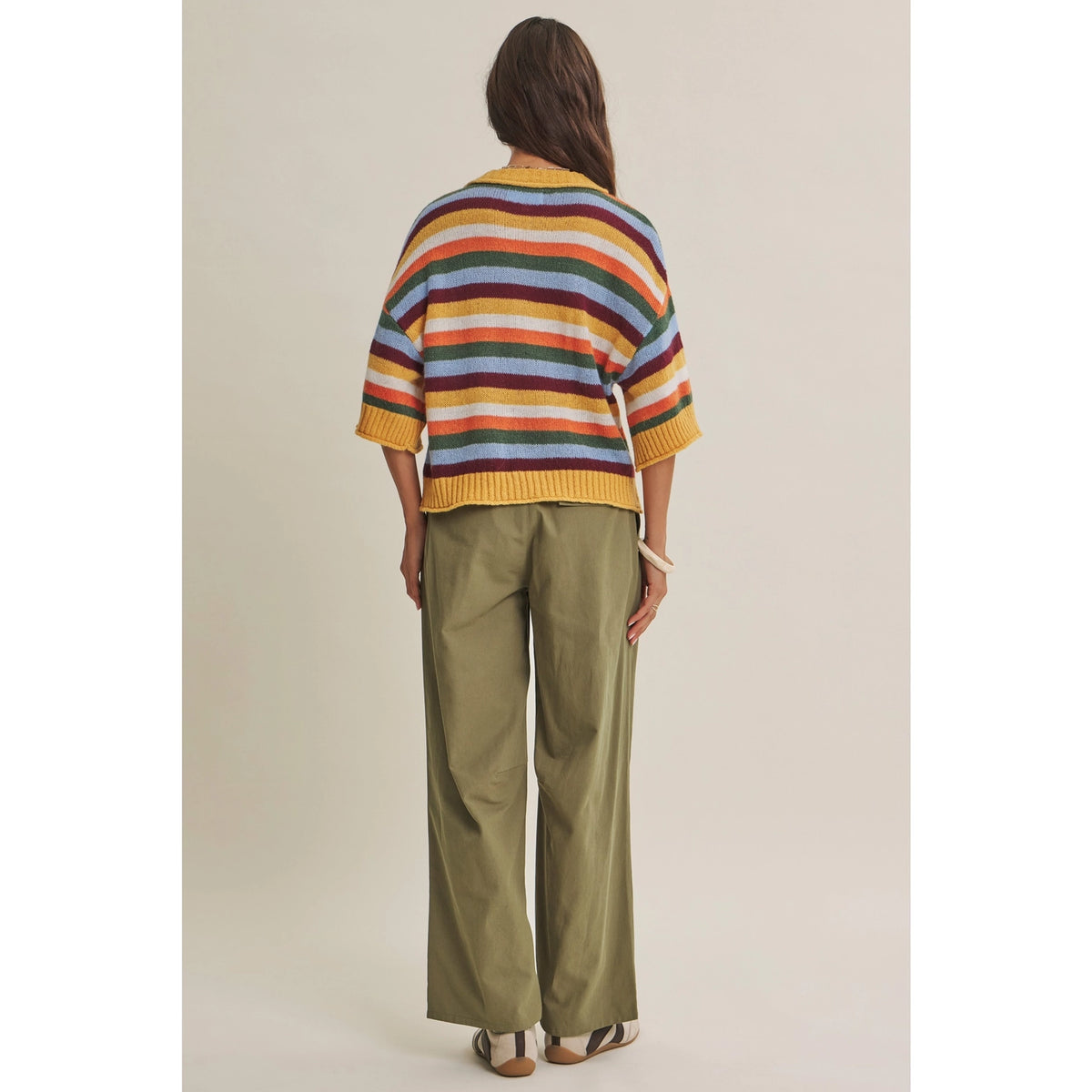 Multi Stripe Sweater Cardigan