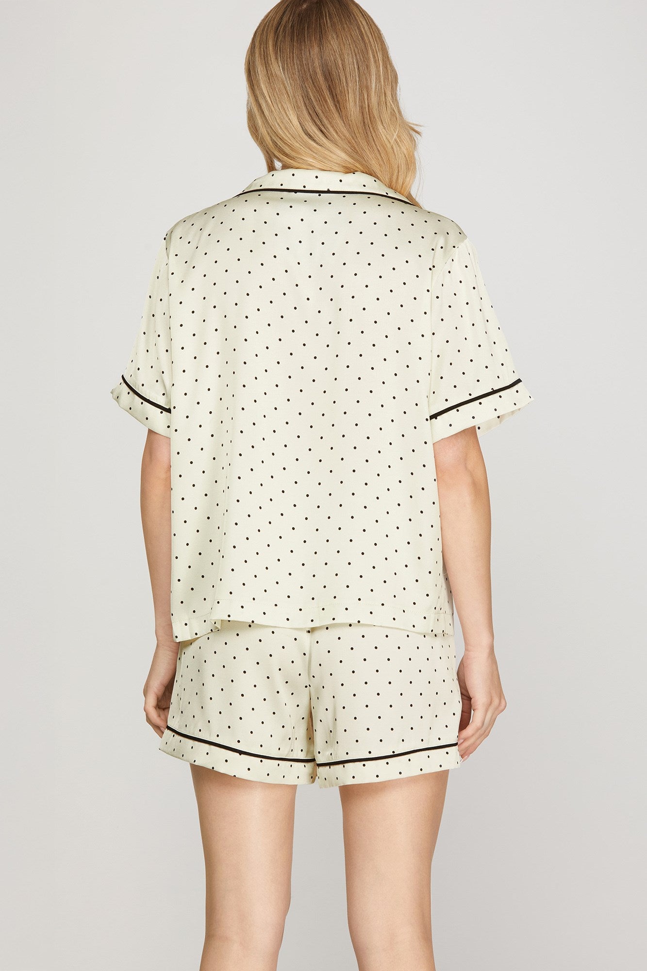 Polka Dot PJ Set - Cream