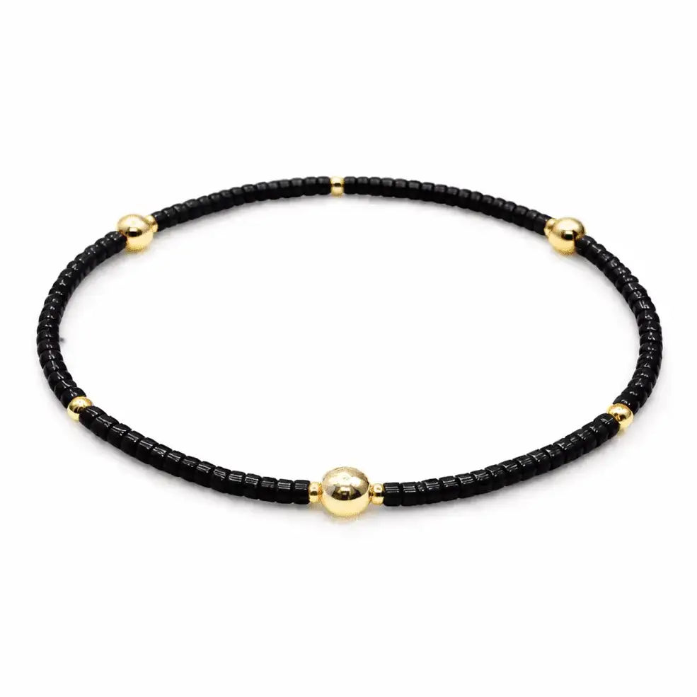 Black & Gold Filled Bracelet