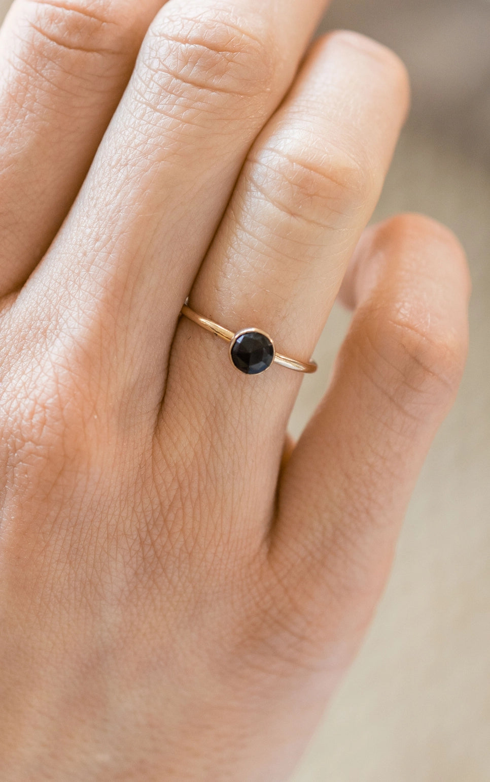 Medium Onyx Ring - Gold Filled