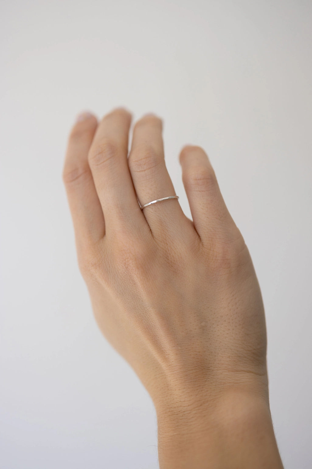 Hammered Stacking Ring - Sterling Silver