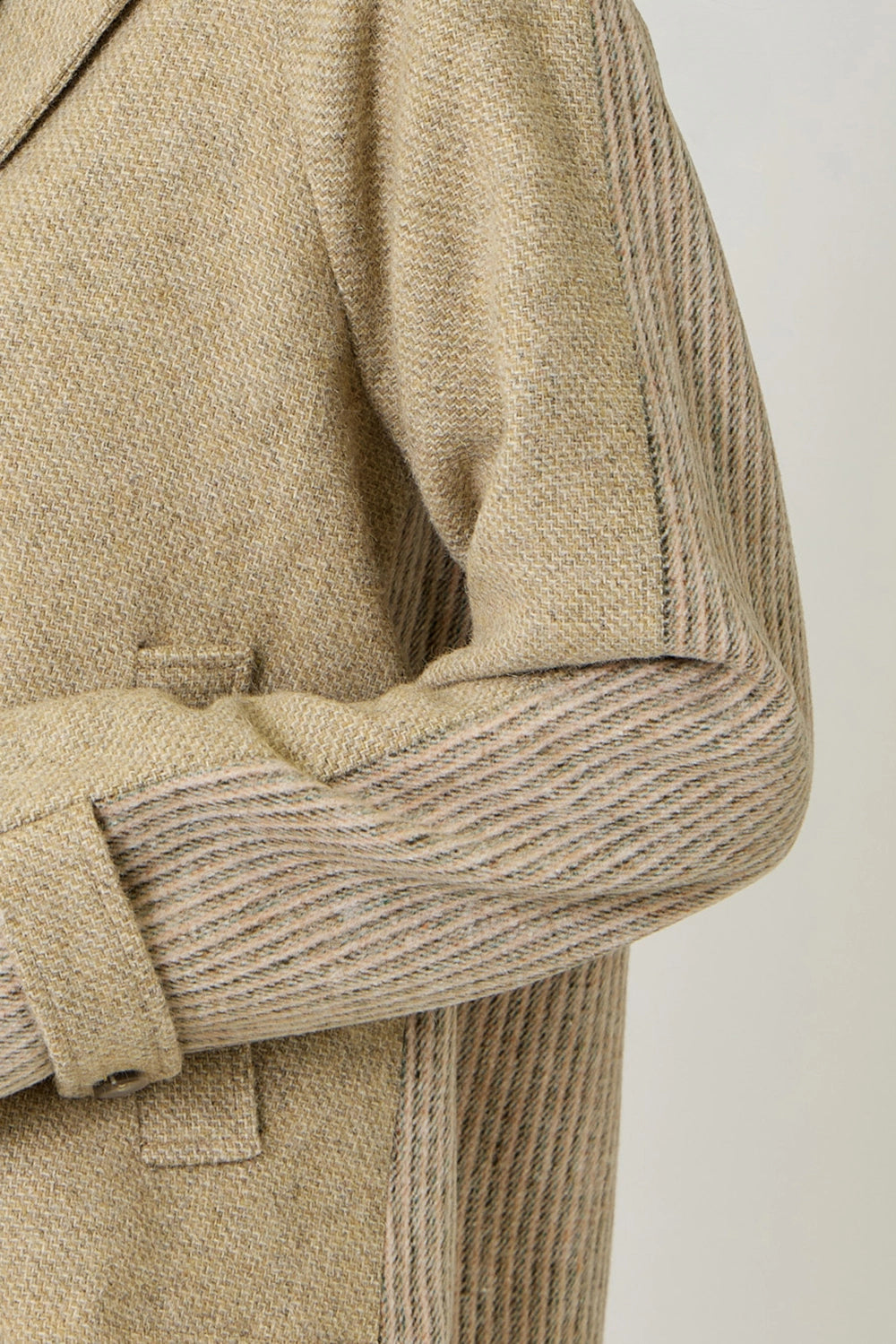 Mixed Media Jacket - Almond