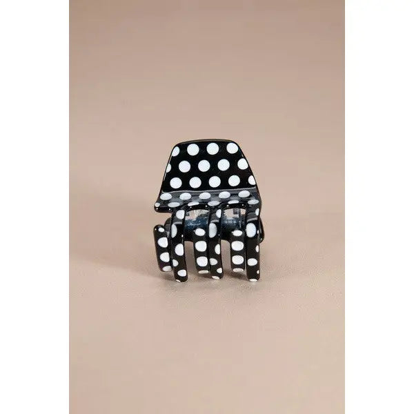 Polka Dot Mini Hair Claw Clip