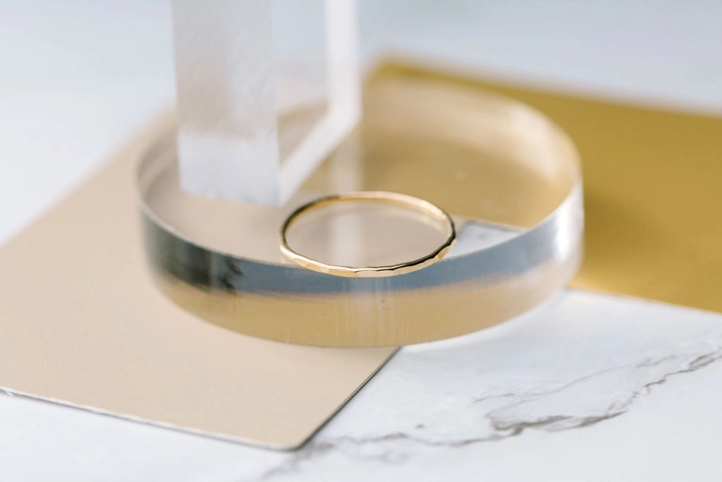 Hammered Stacking Ring - Gold Filled