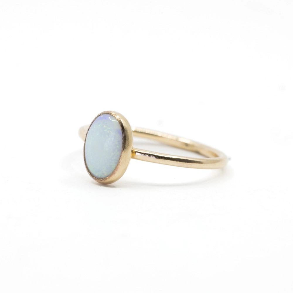 Opal Oval Ring in Gold Filled