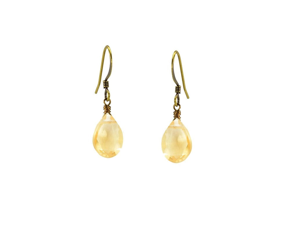 Citrine Teardrop Earrings
