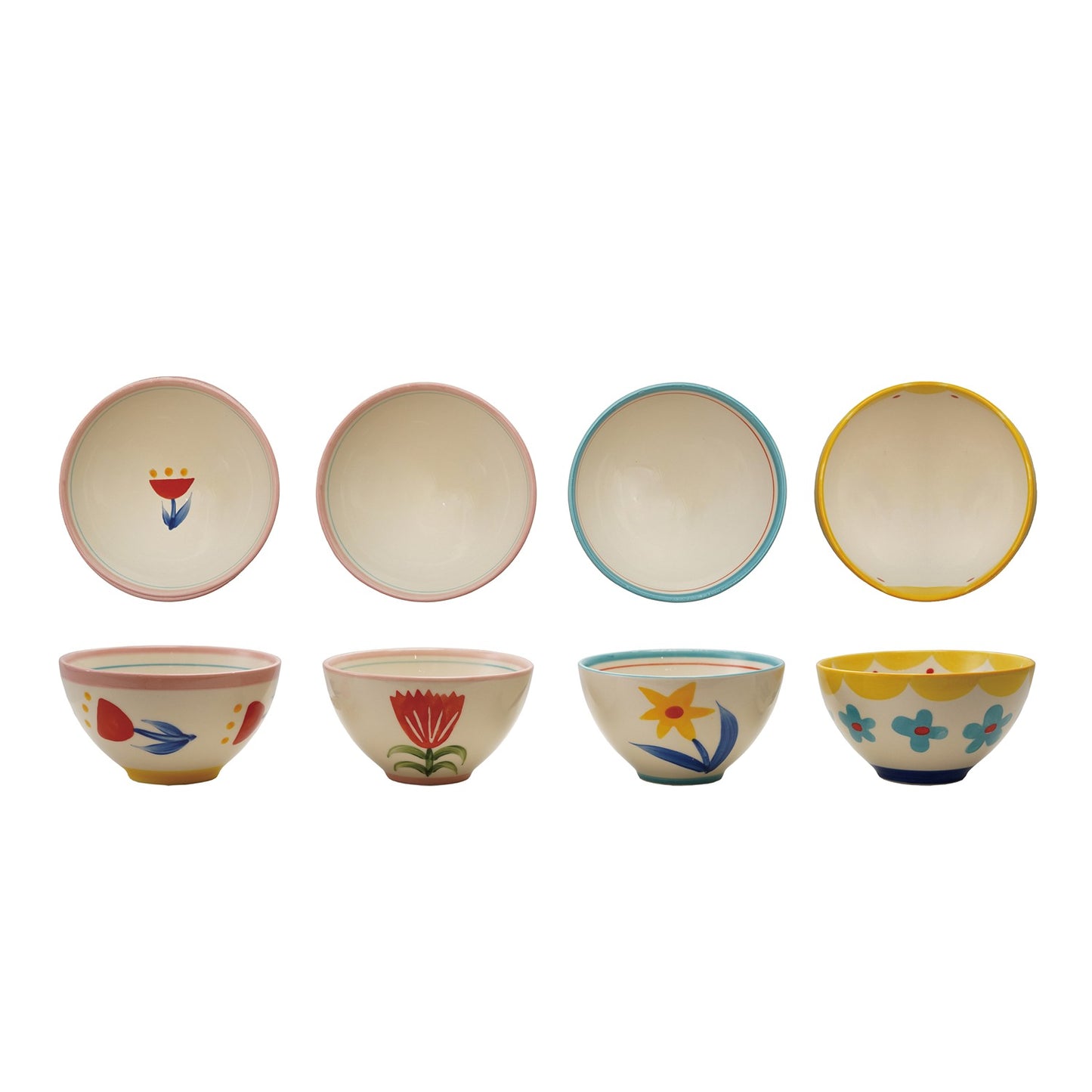 Stoneware Bowl w Flowers