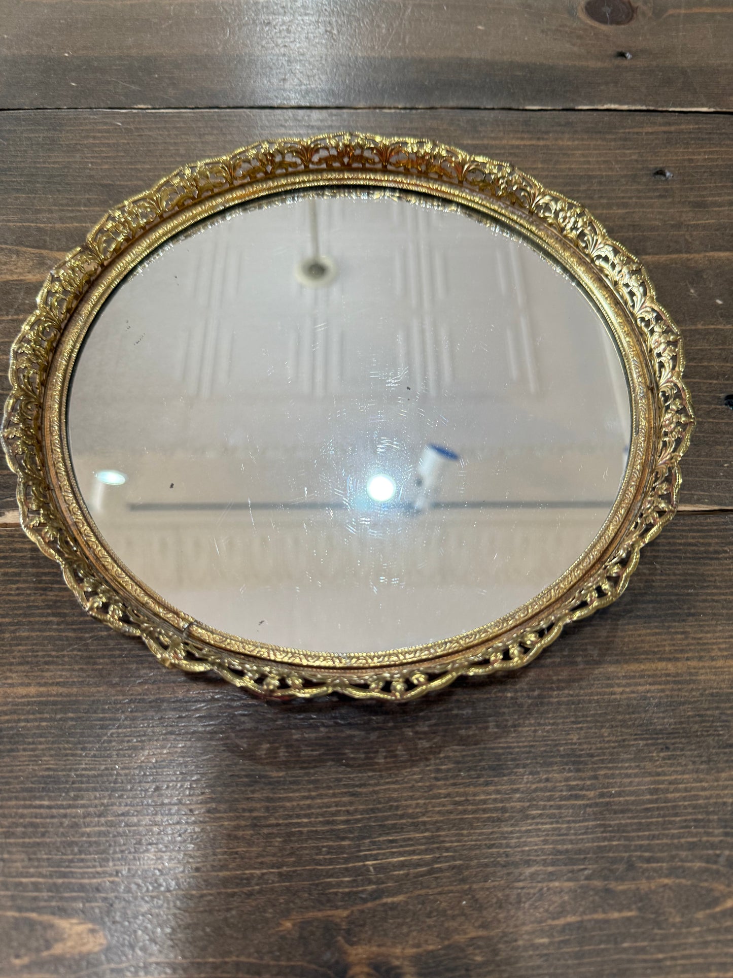 Round Vintage Vanity Mirror