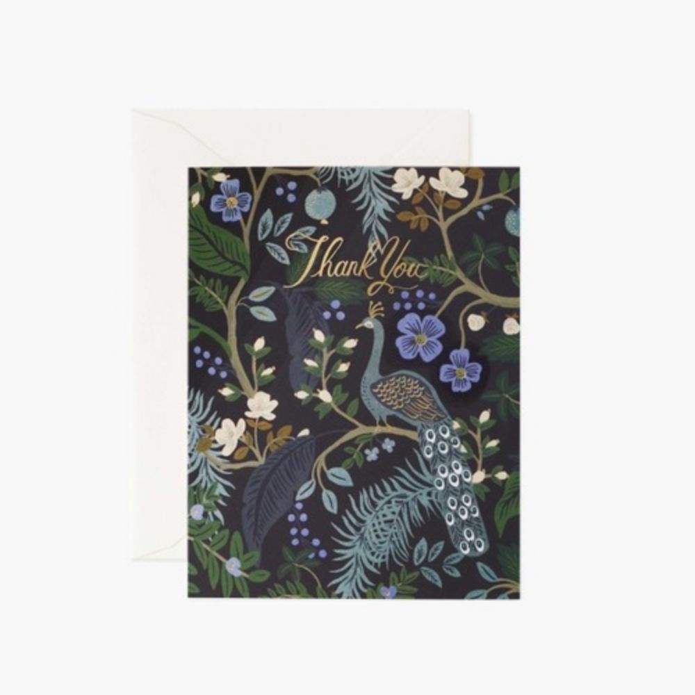 Peacock Thank You Card