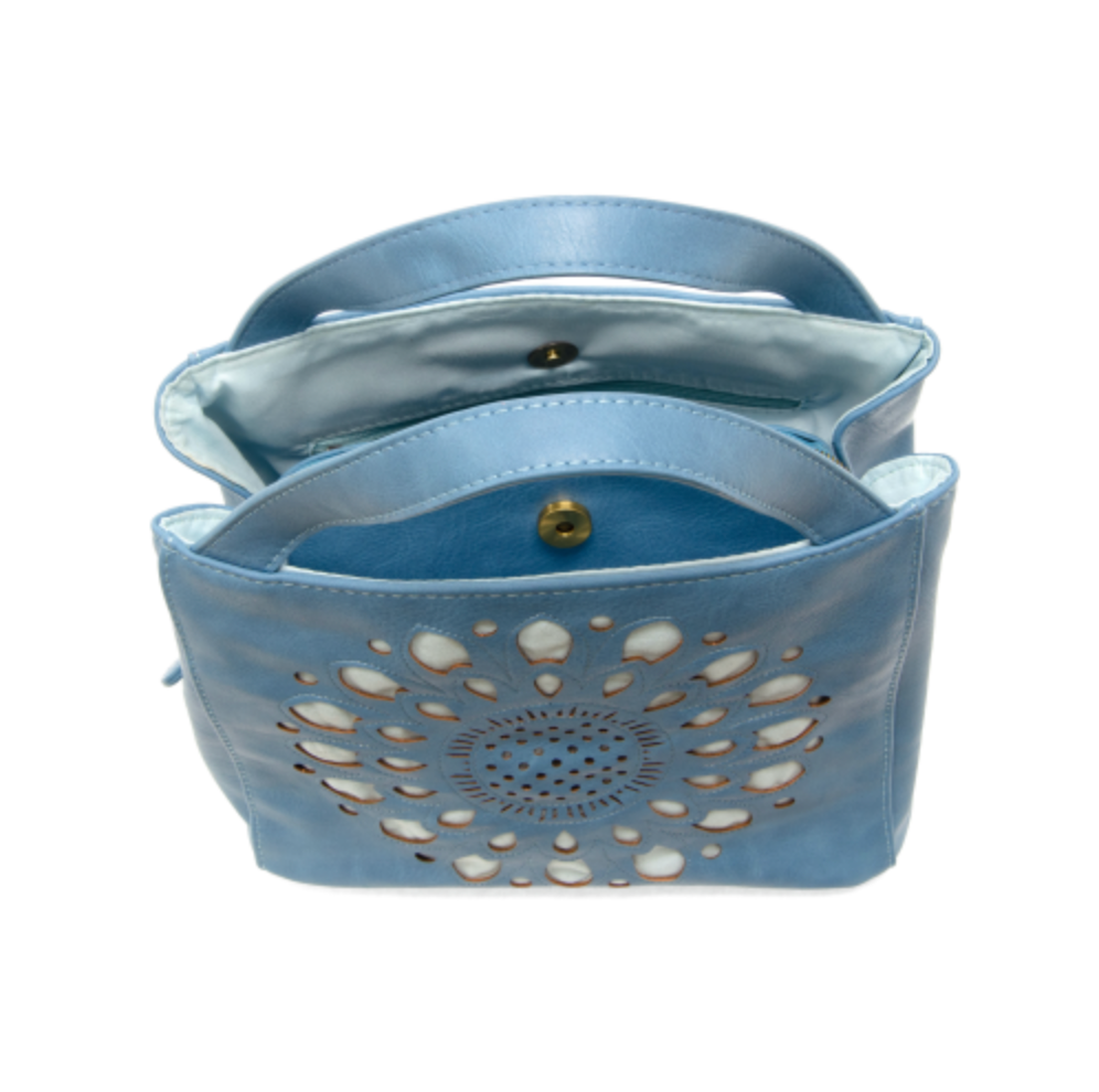 Daisy Satchel Tote - Blue