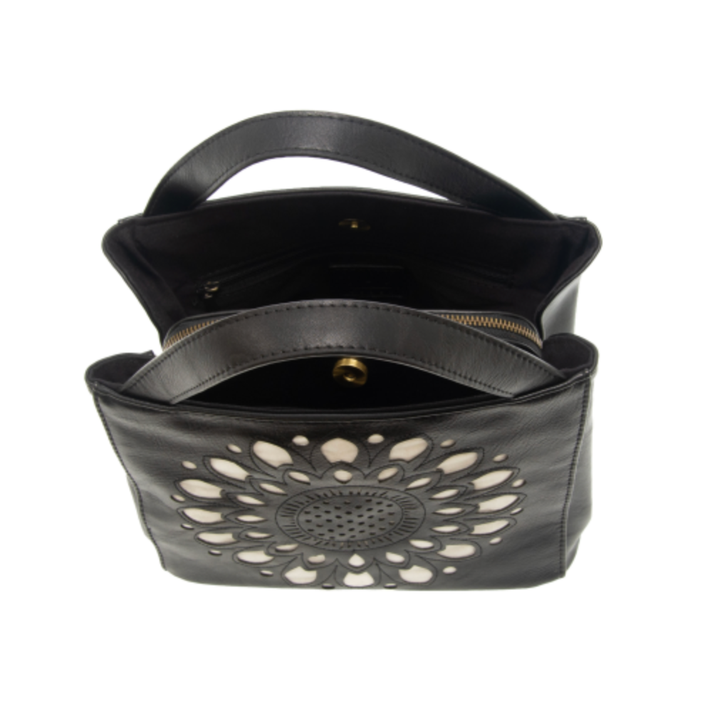 Daisy Satchel Tote - Black