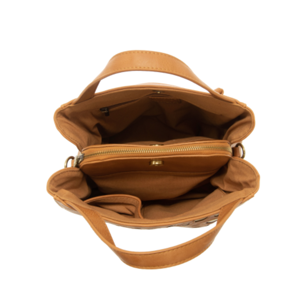 Daisy Satchel Tote - Hazelnut