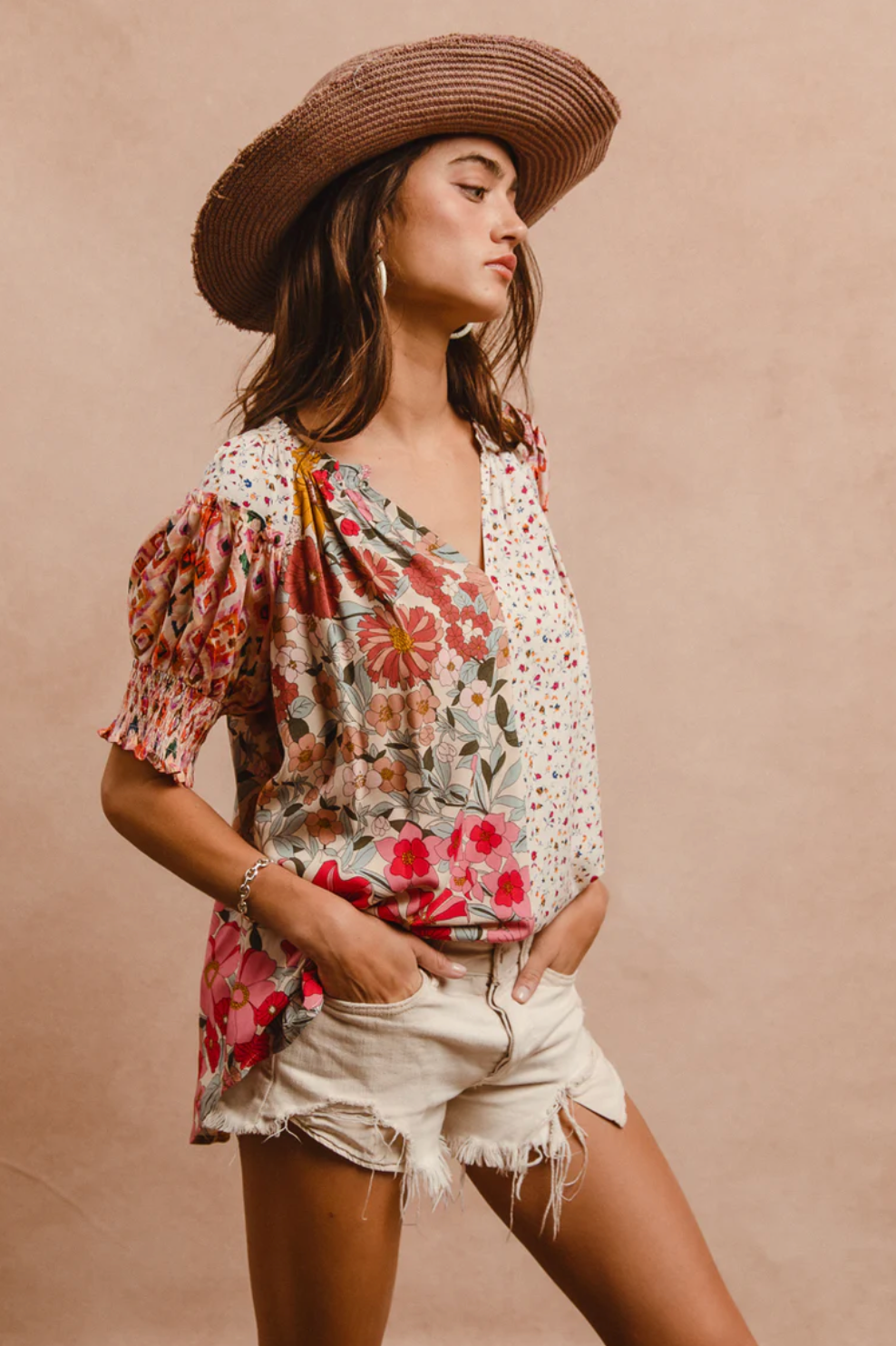Woven Print Mix and Match Top