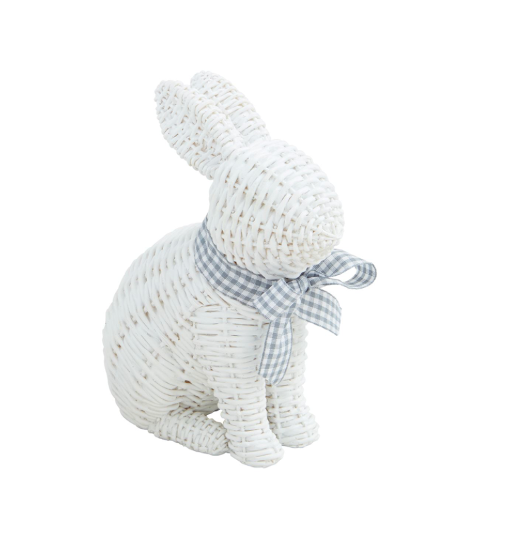 Wicker Resin Bunny Sitter