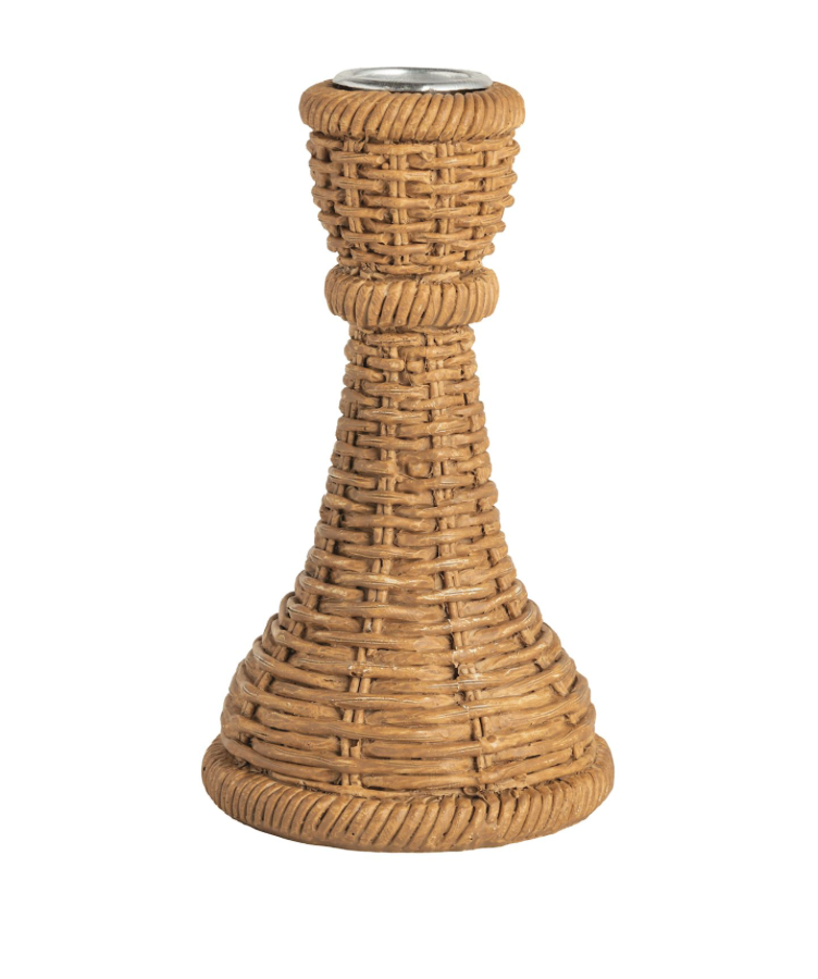 Woven taper Candle Holder