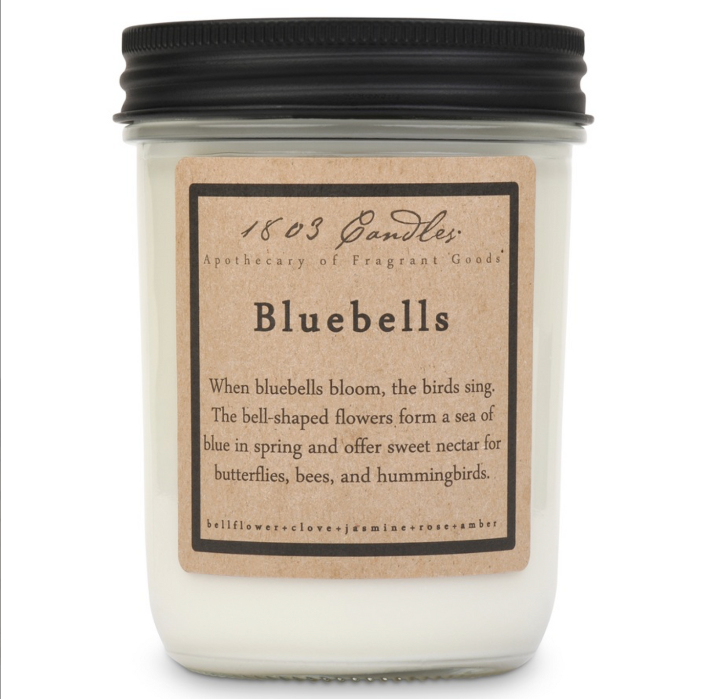 1803 Candle - Bluebells - 14 oz. Glass Jar