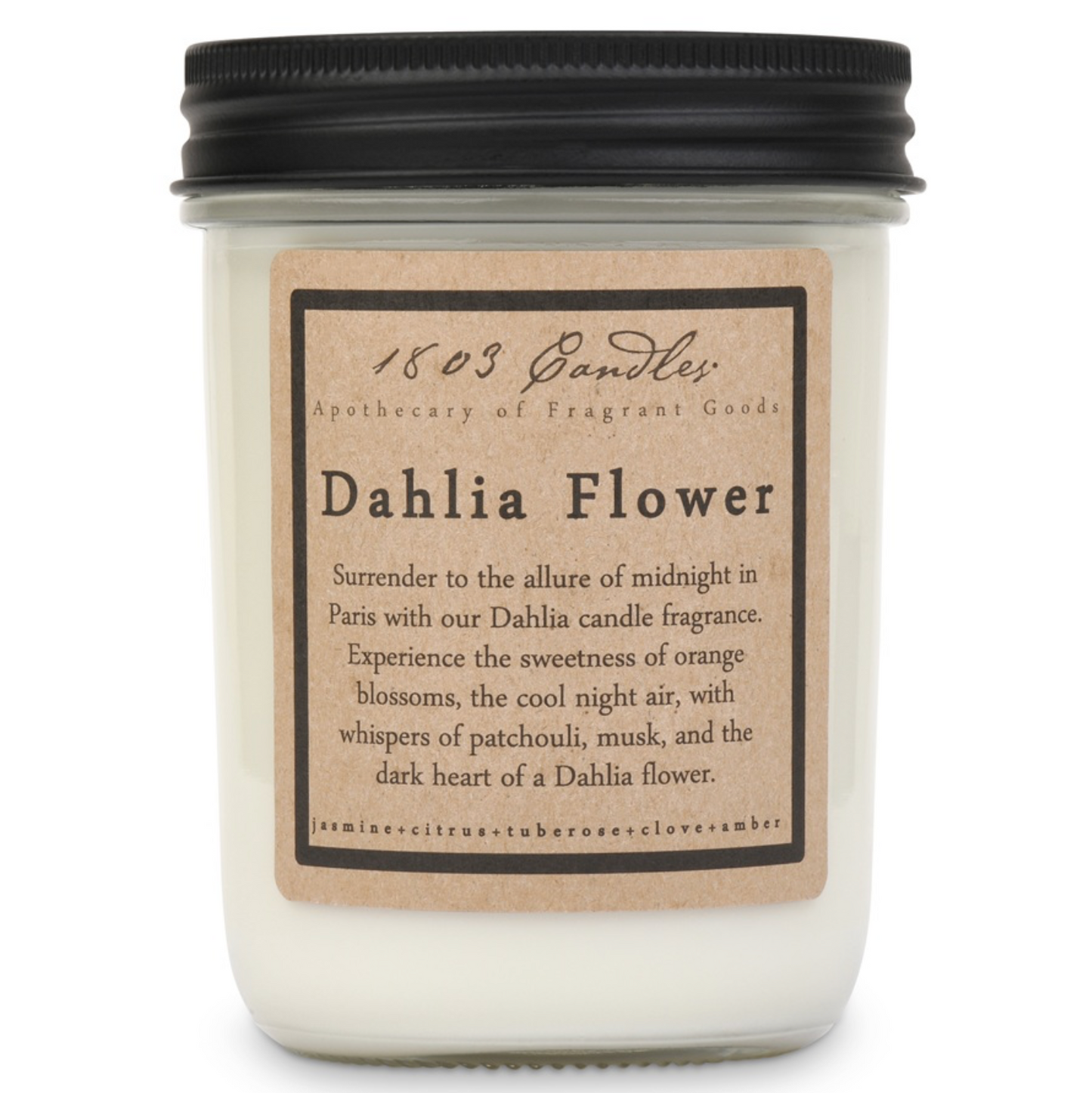 1803 Candle - Dahlia Flower - 14 oz. Glass Jar