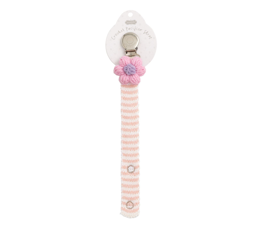 Pink Flower Crochet Pacy Strap