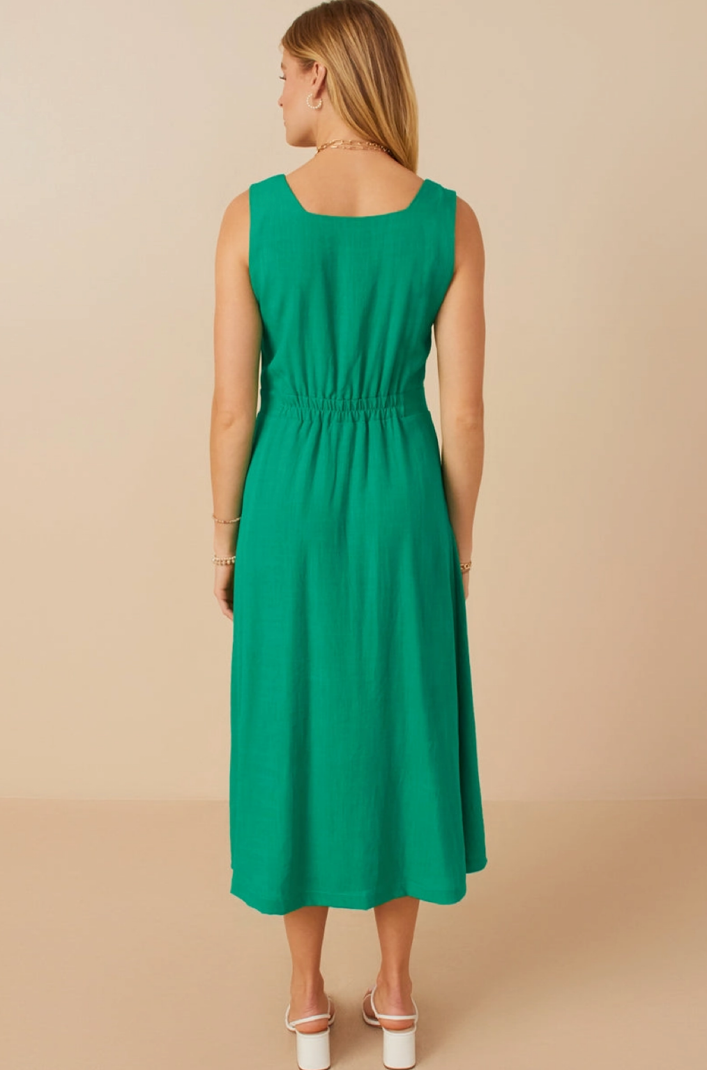 Textured Square Neck Tank Dress