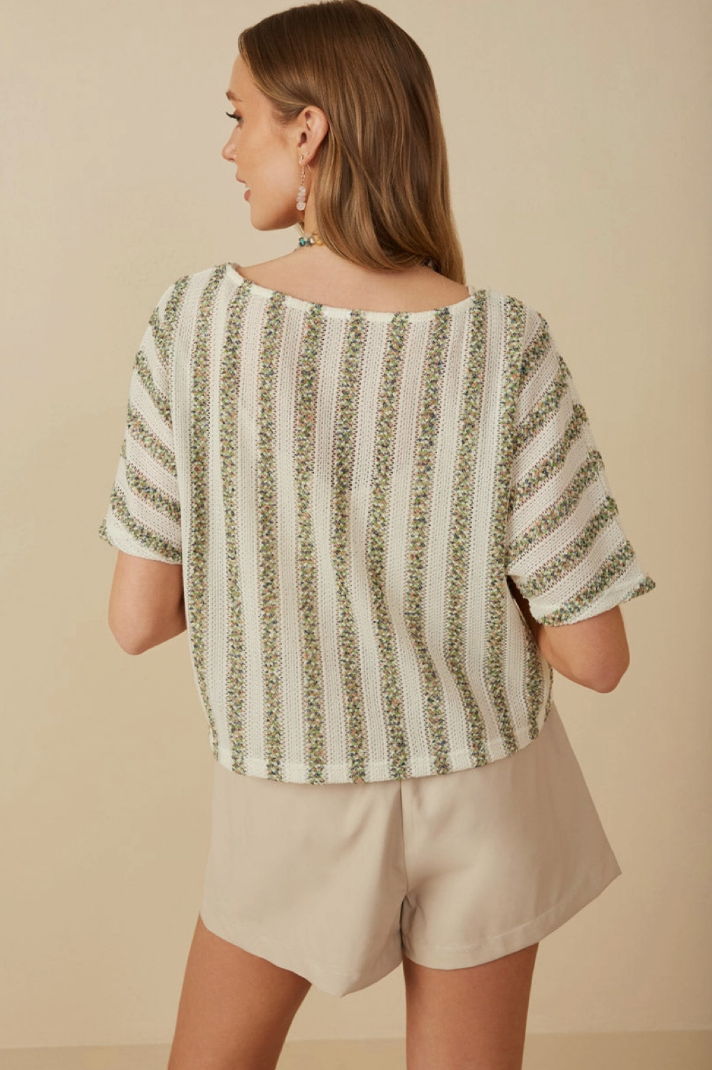 Stripe Loose Knit Tee