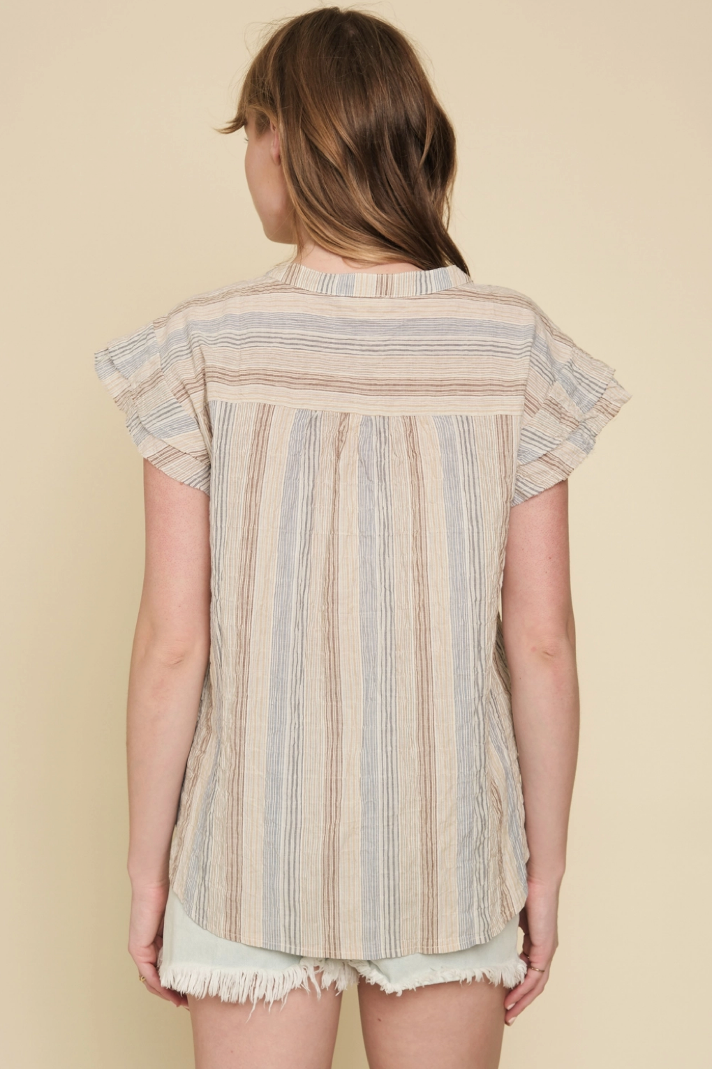 Double Layered Stripe Blouse