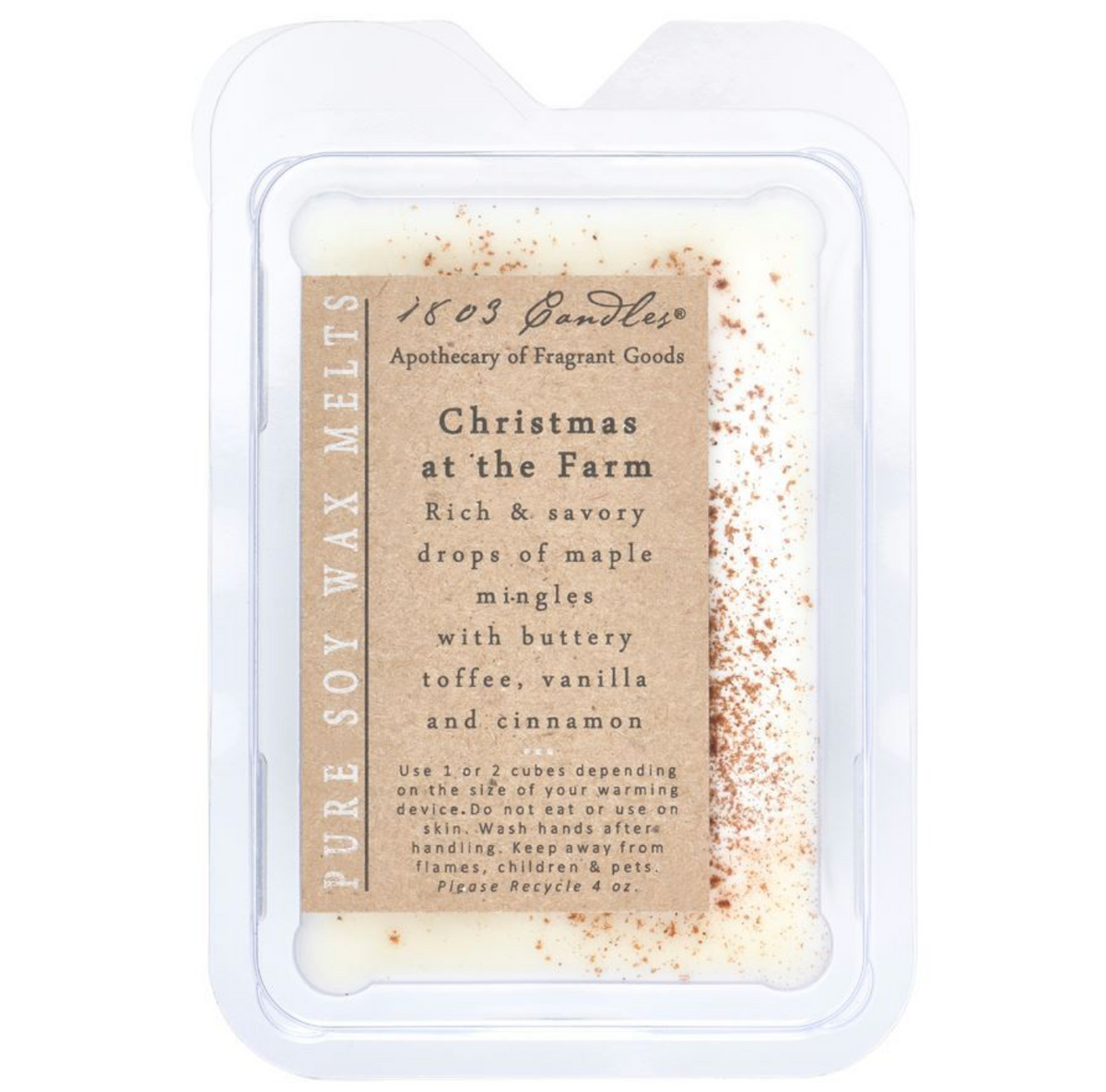 1803 Wax Melters - Christmas At The Farm - 4 oz. Pure Soy Wax