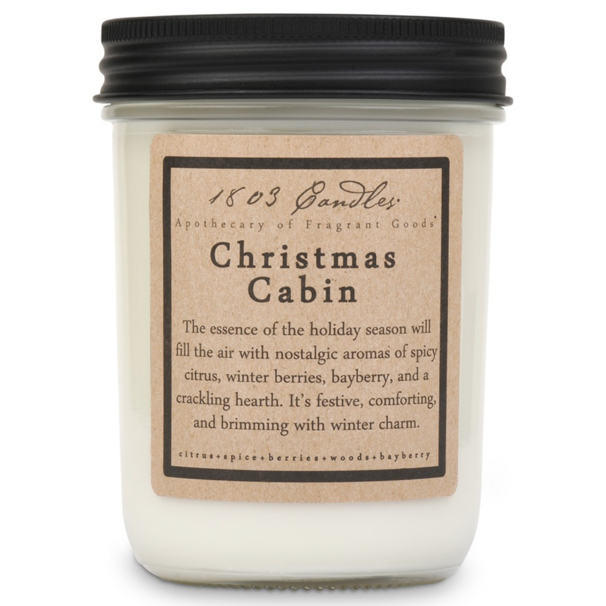 1803 Candle - Christmas Cabin - 14 oz. Glass Jar