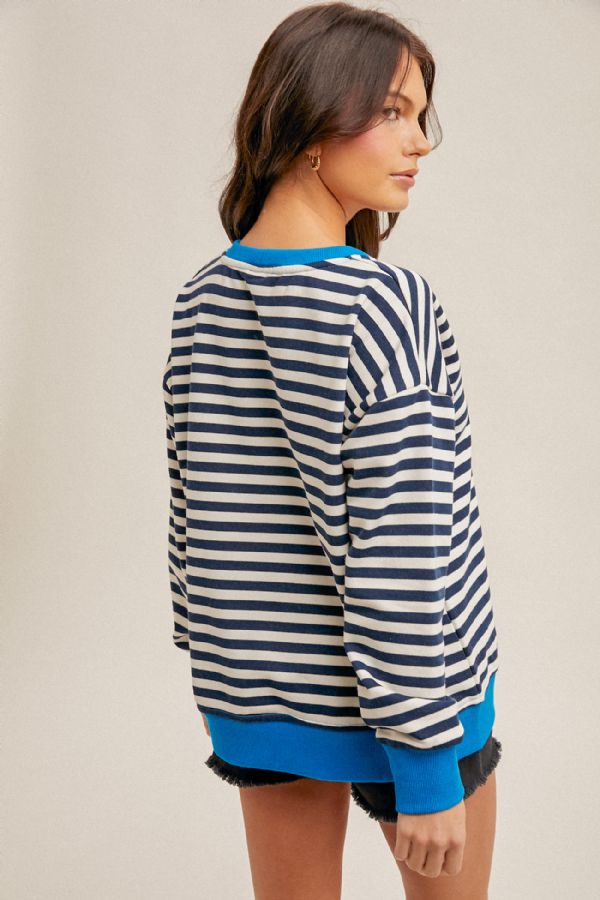 Contrast Stripe Sweatshirt