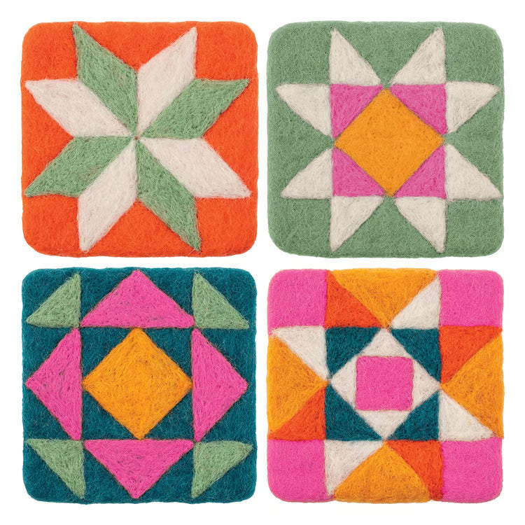 Quilt Felt Coasters