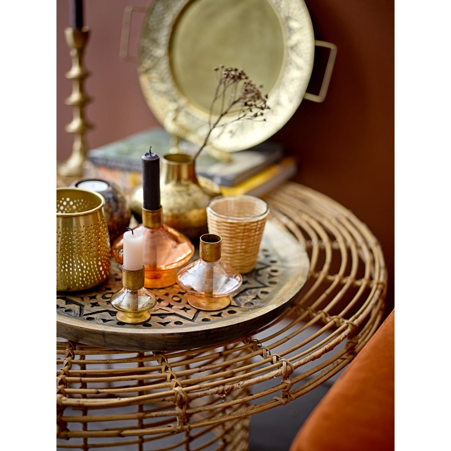 Glass and Metal Taper Holders, Set of 4