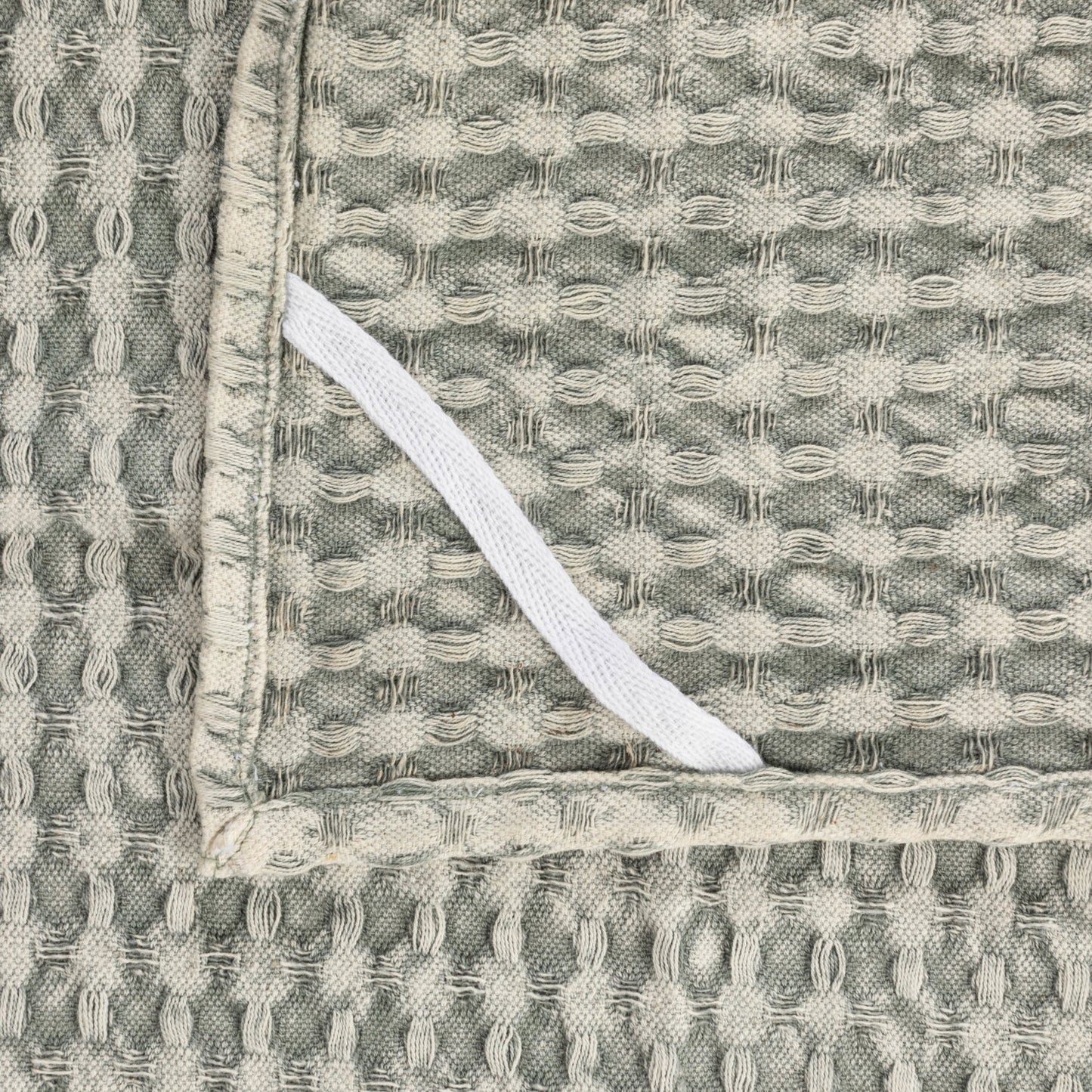 Stonewashed Cotton Waffle Weave Tea Towel - Blue