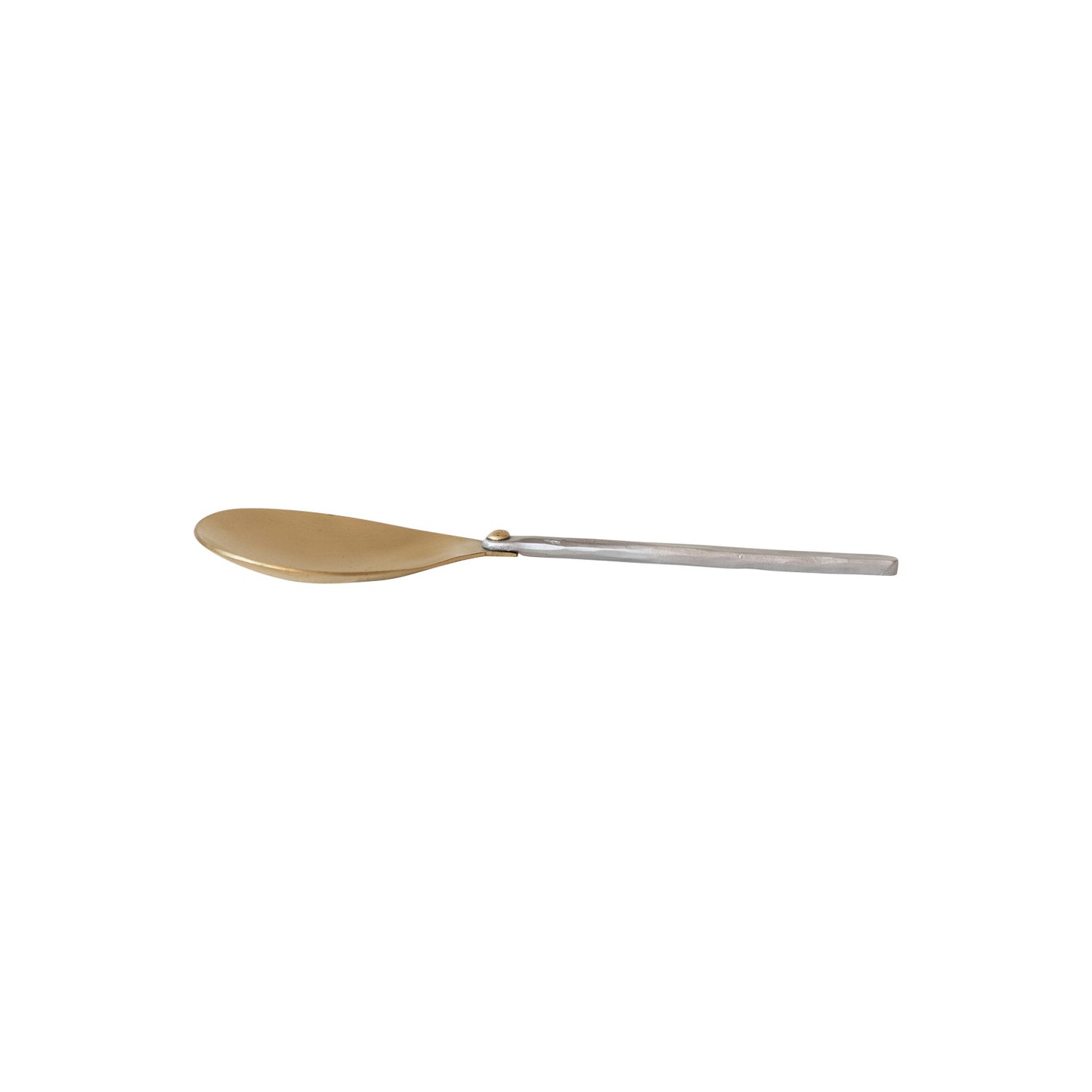 Brass Serving Spoon w/ Hammered Aluminum Handle
