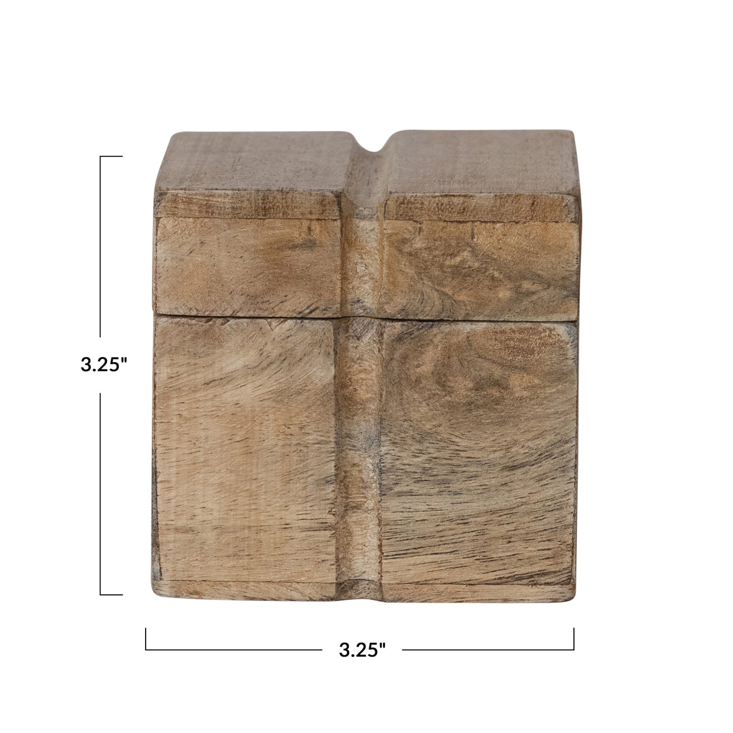 Mango Wood Box w/ Carved Stripe