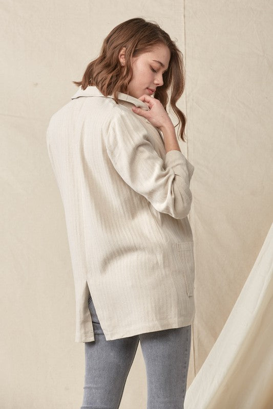 Oversized Double Pocket Blazer