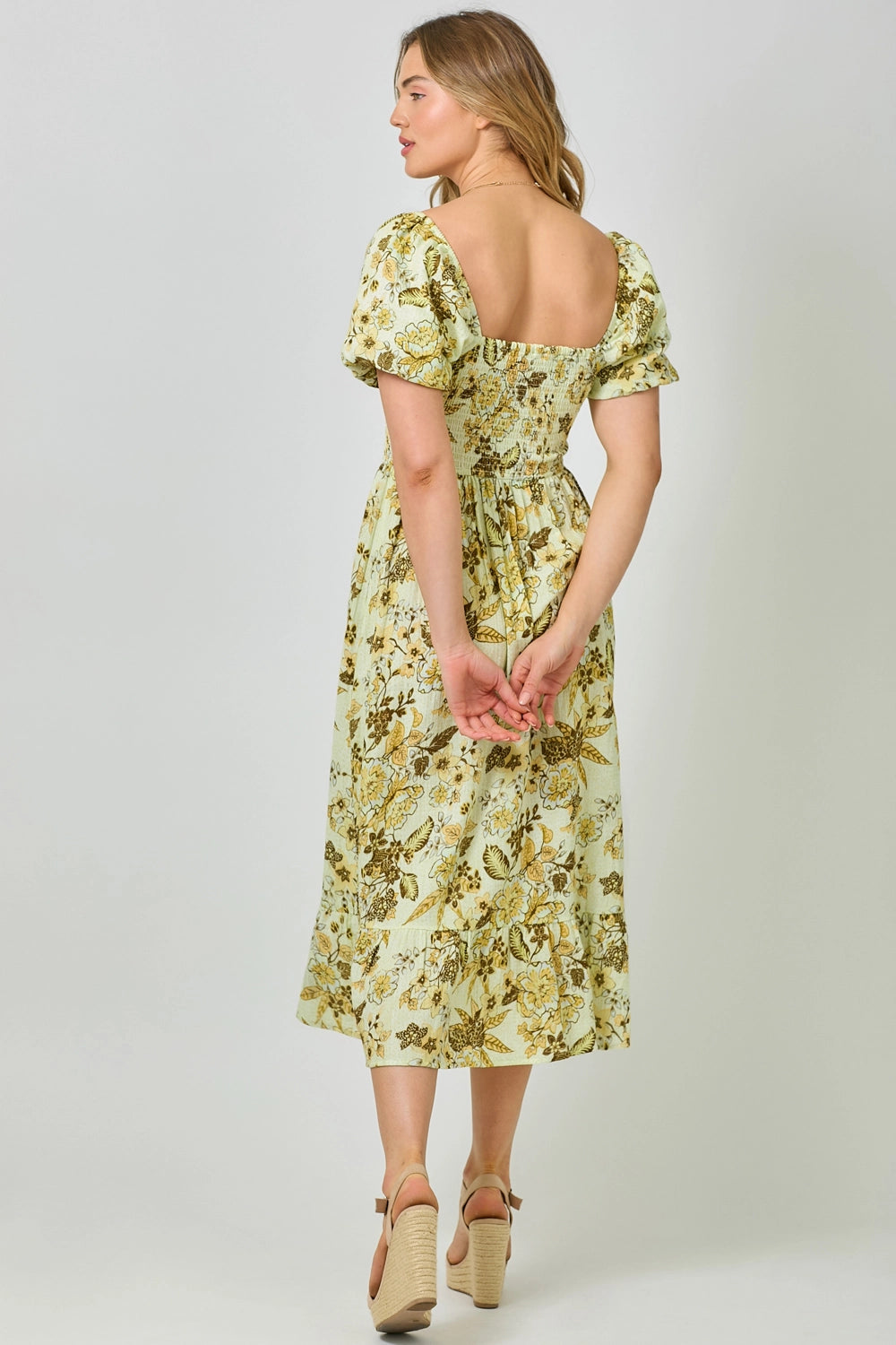 Balloon Sleeve Long Dress