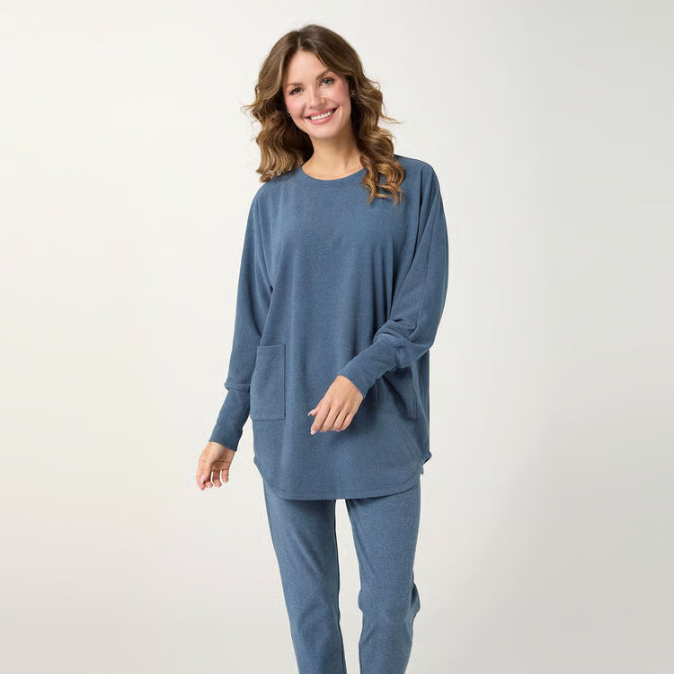 Weekend Brushed Zipper Back Long Sleeve
