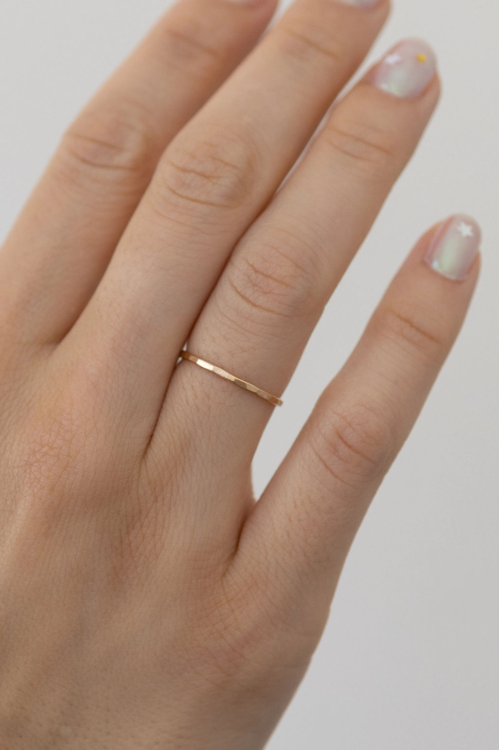 Hammered Stacking Ring - Gold Filled