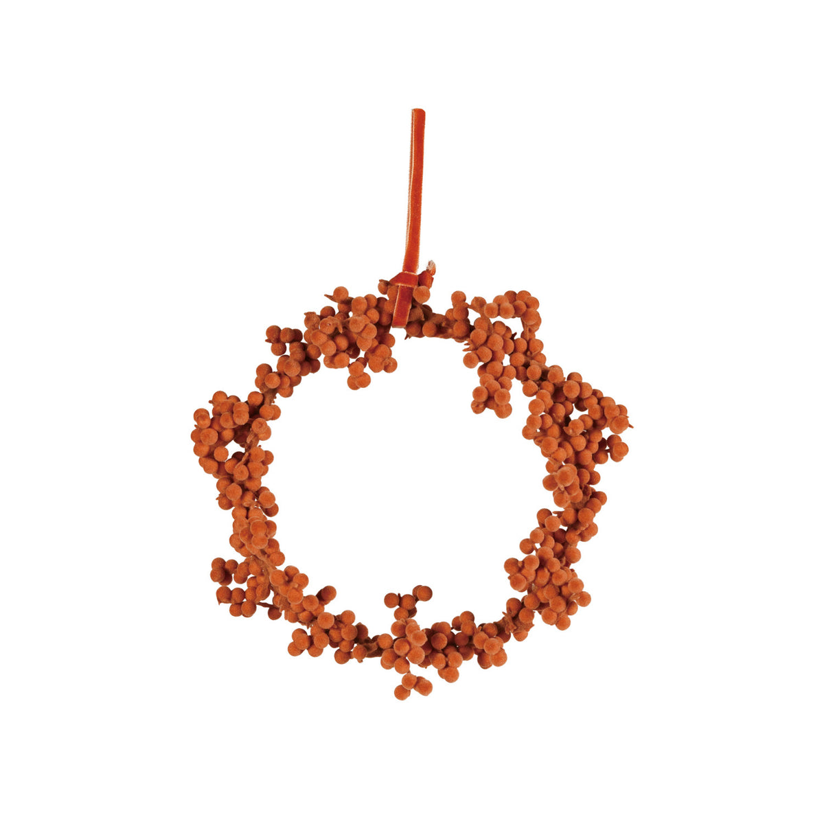 Round Flocked Foam Ball Wreath