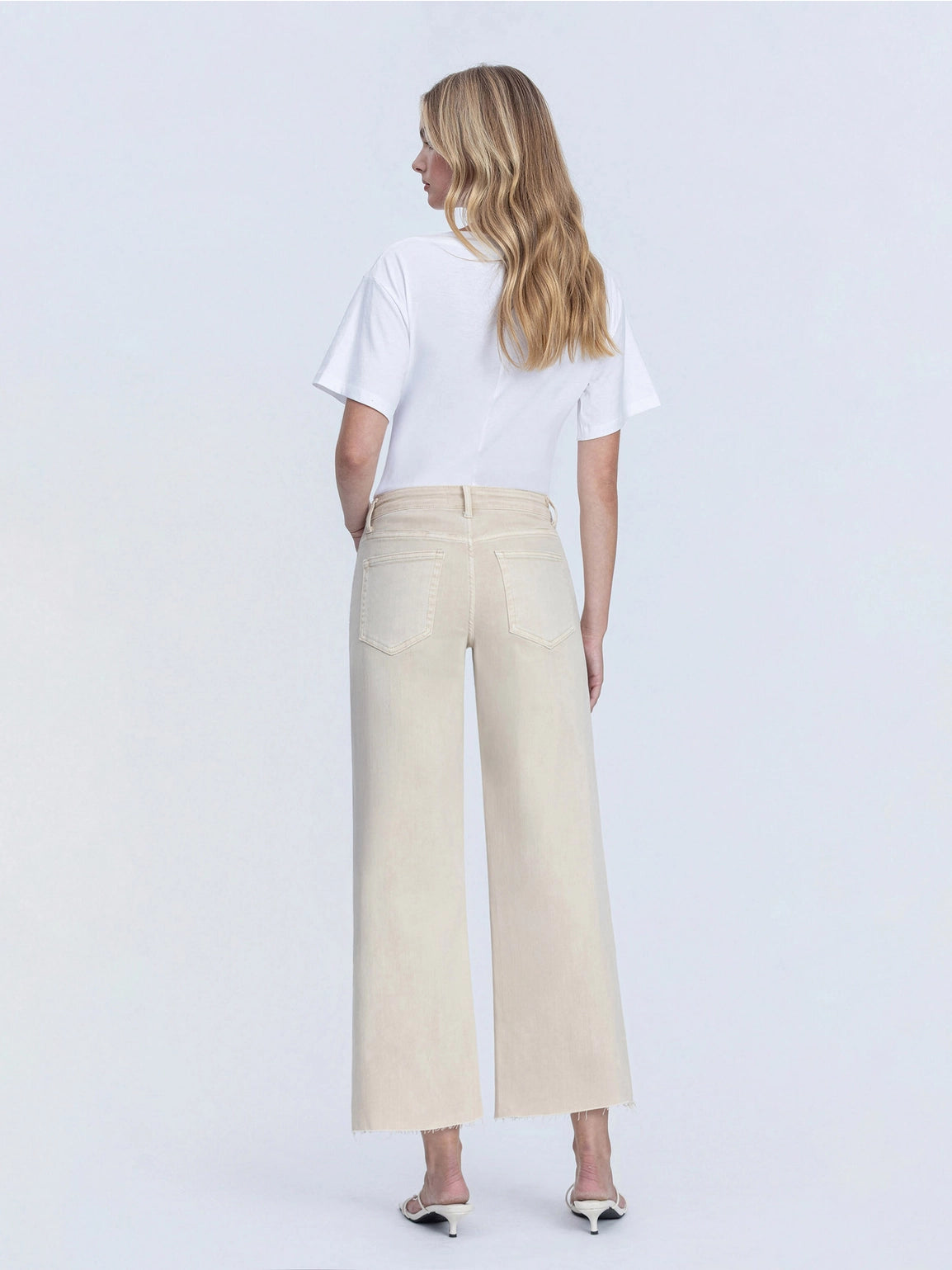 High Rise Crop Wide Leg Jeans