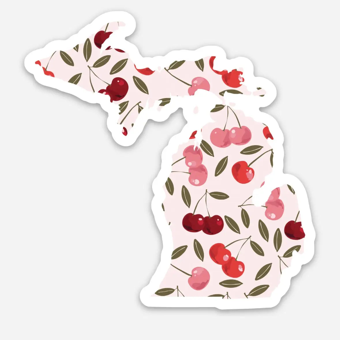 Cherries Michigan State Sticker