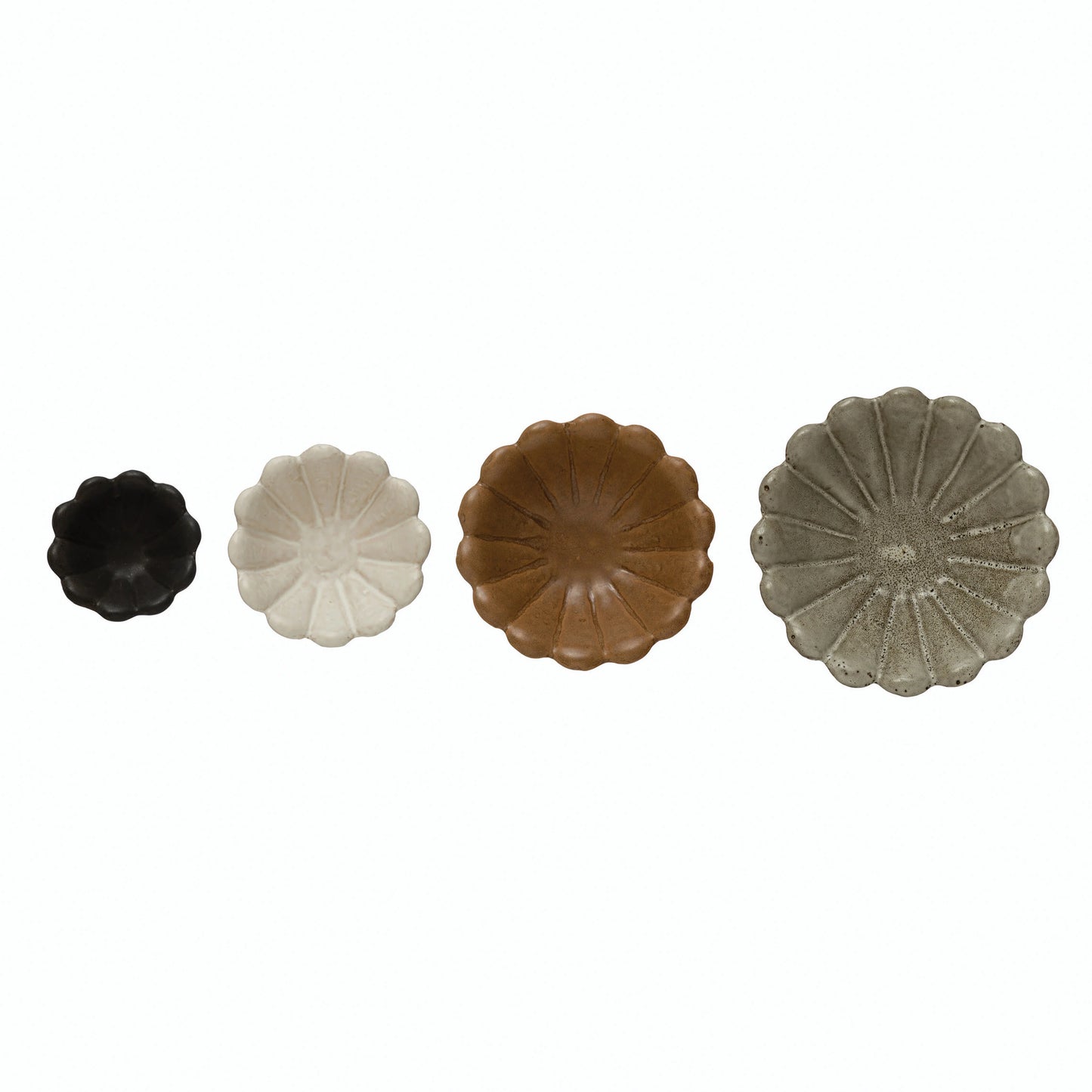 Stoneware Flower Bowls