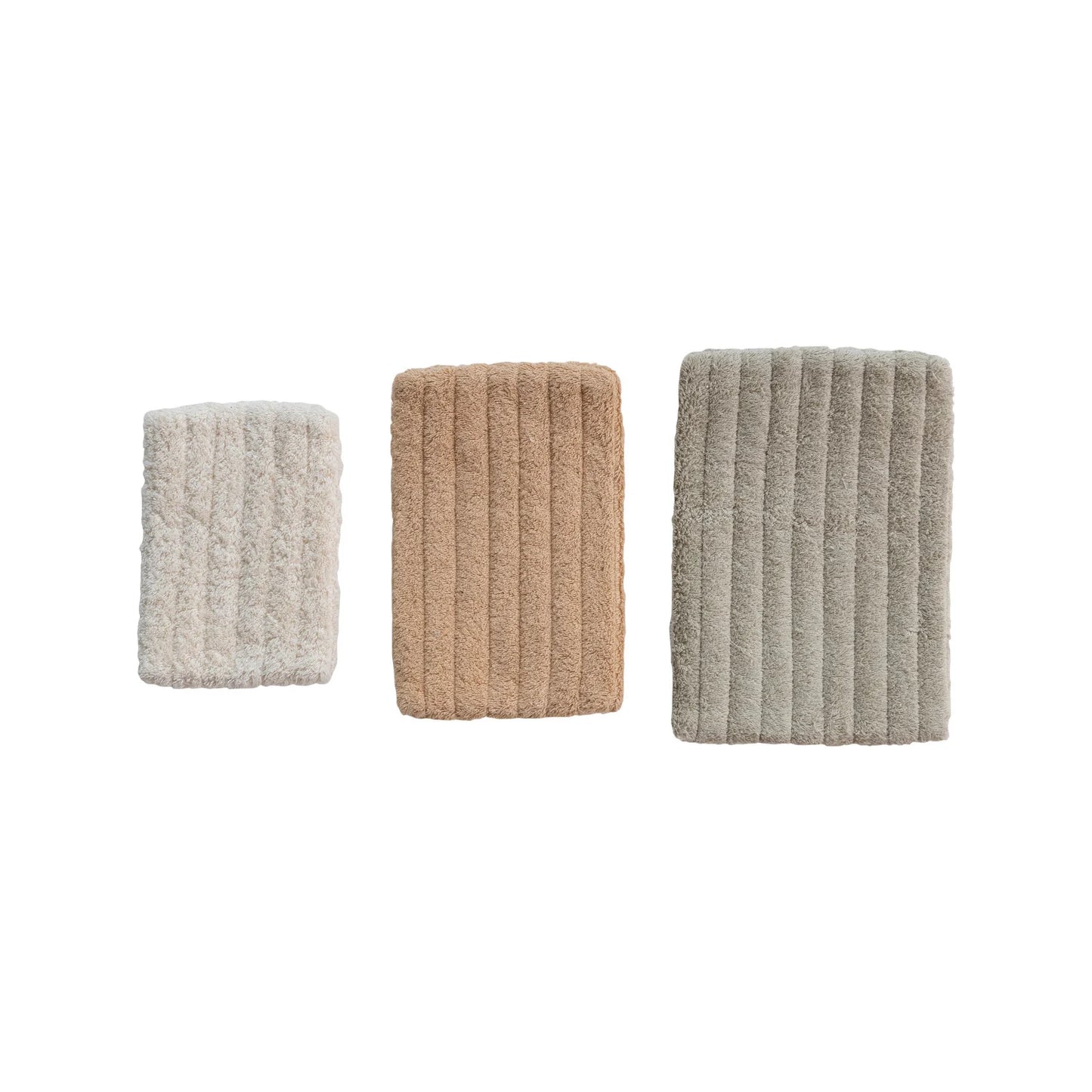 Quilted Cotton Terry Zip Pouches w/ Cotton Lining