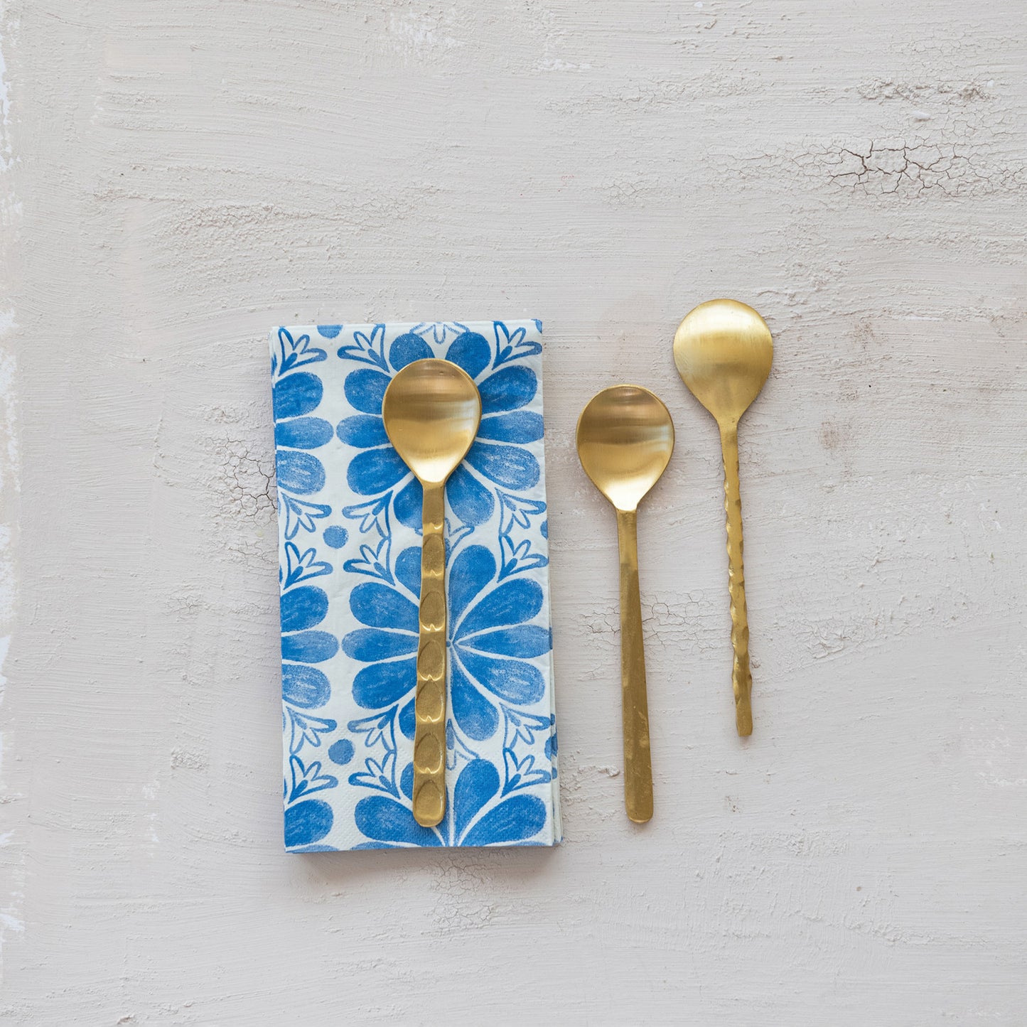 Brass Spoon with Sculpted Handle