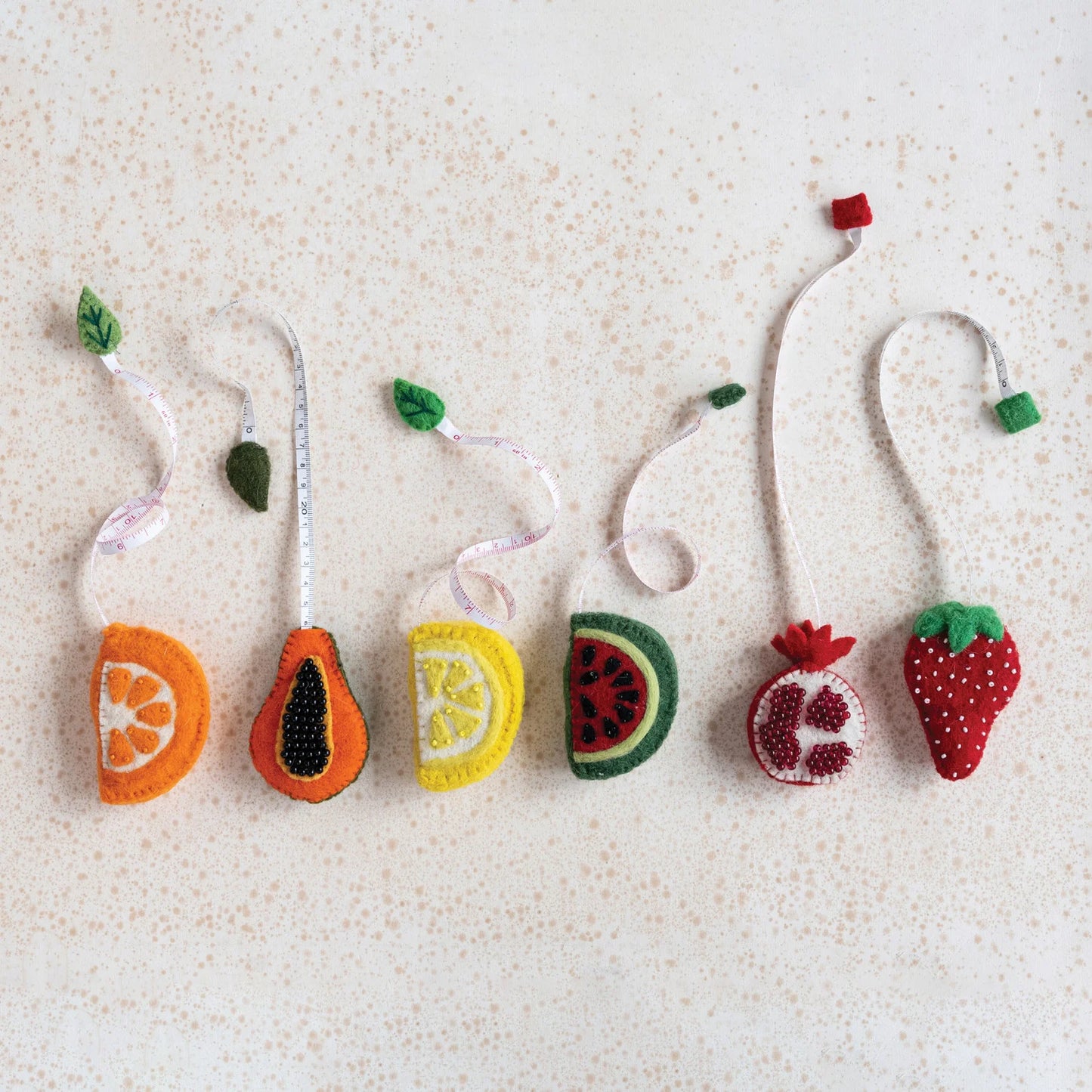 Handmade Embroidered Felt Tape Measure